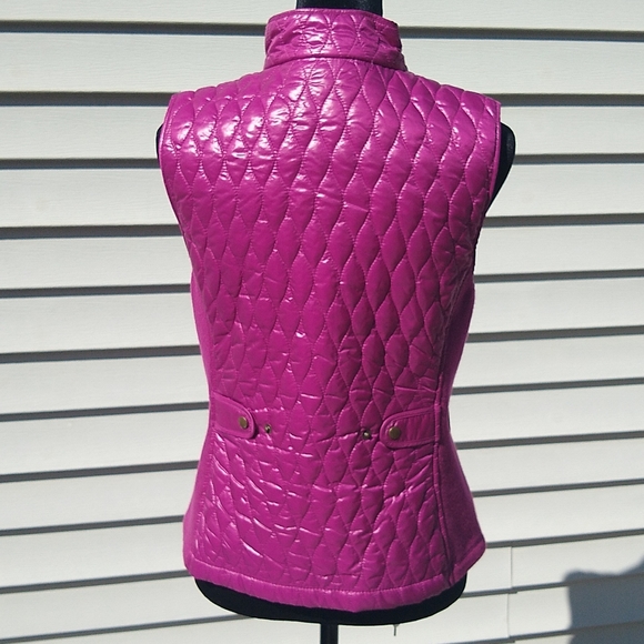 NWT Talbots orchid small petite quilted vest jacket - Picture 3 of 11